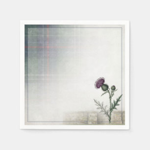 Stewart Hunting Tartan Thistle Napkins
