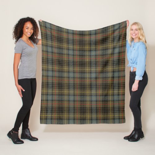 Stewart Hunting Weathered Plaid Fleece Blanket