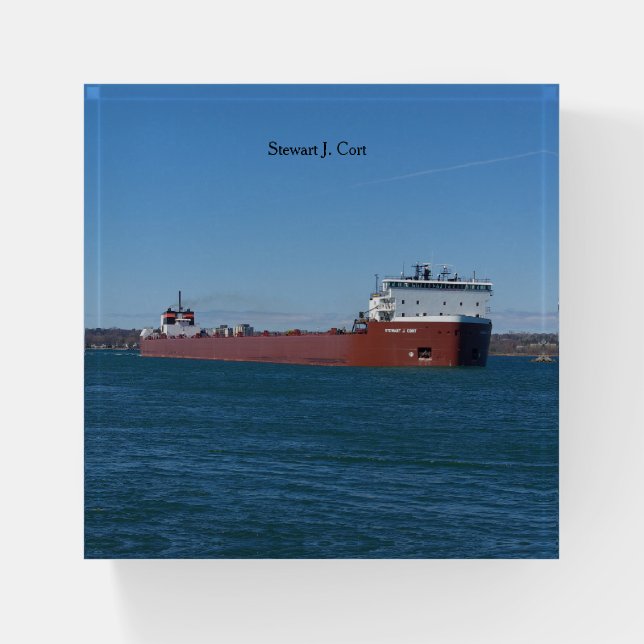 Stewart J. Cort paperweight (Front)