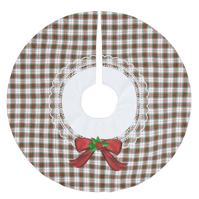 Stewart King George Festive Plaid Tree Skirt (Front)