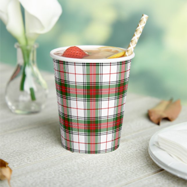 Stewart King George Plaid Paper Cups (Insitu)