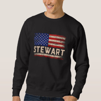 Stewart Last Name Shirt Stewart Name American Flag
