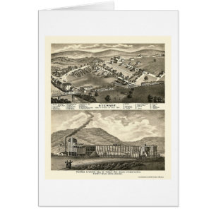 Stewart, OH Panoramic Map  - 1873 Cards