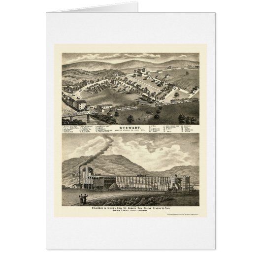 Stewart, OH Panoramic Map - 1873 Cards (Front)