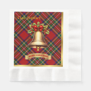 Stewart Personalized Tartan Christmas Napkins
