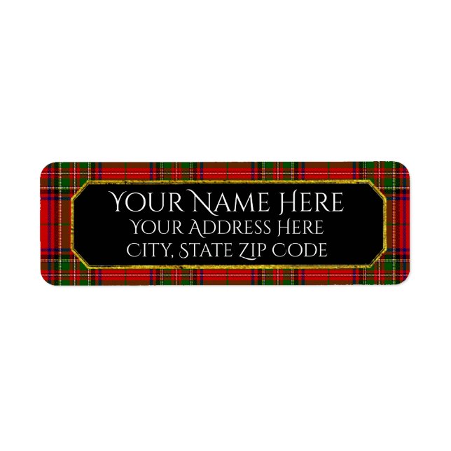 Stewart Plaid Personalize Label (Front)