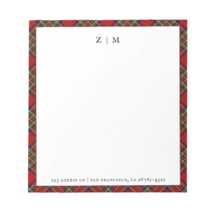 Stewart Royal Clan Tartan Plaid Pattern Notepad