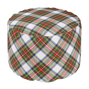Stewart Royal Dress Clan Tartan Scottish Plaid Pouf