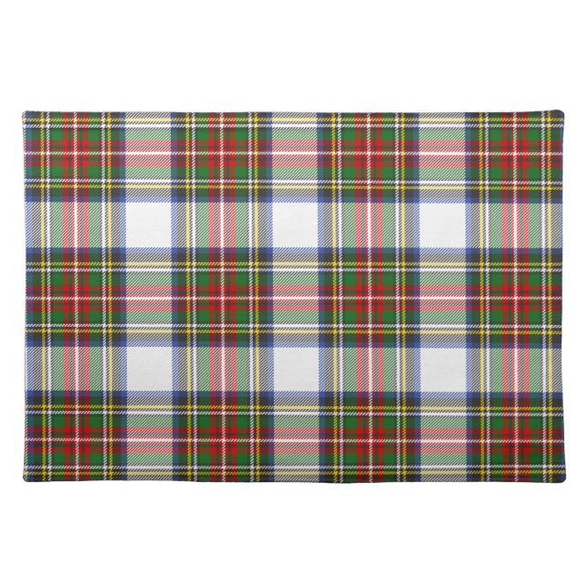 Stewart Royal Dress Plaid Scottish Pattern 2 Cloth Placemat (Front)