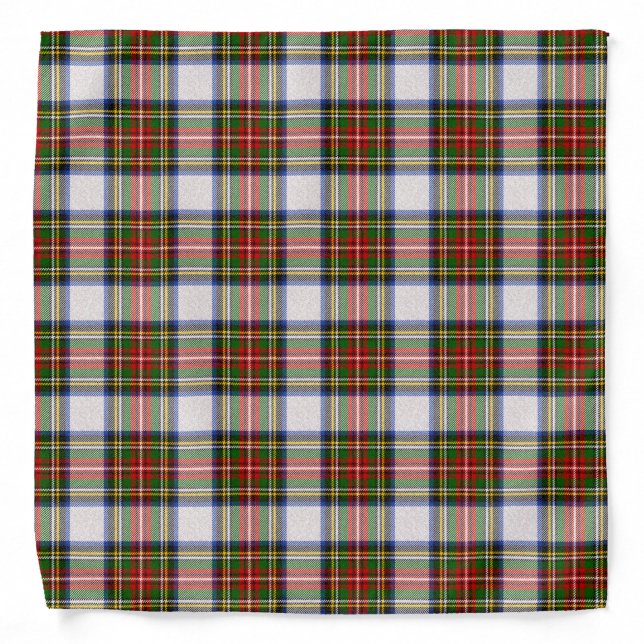 Stewart Royal Dress Plaid Scottish Pattern Bandana (Front)