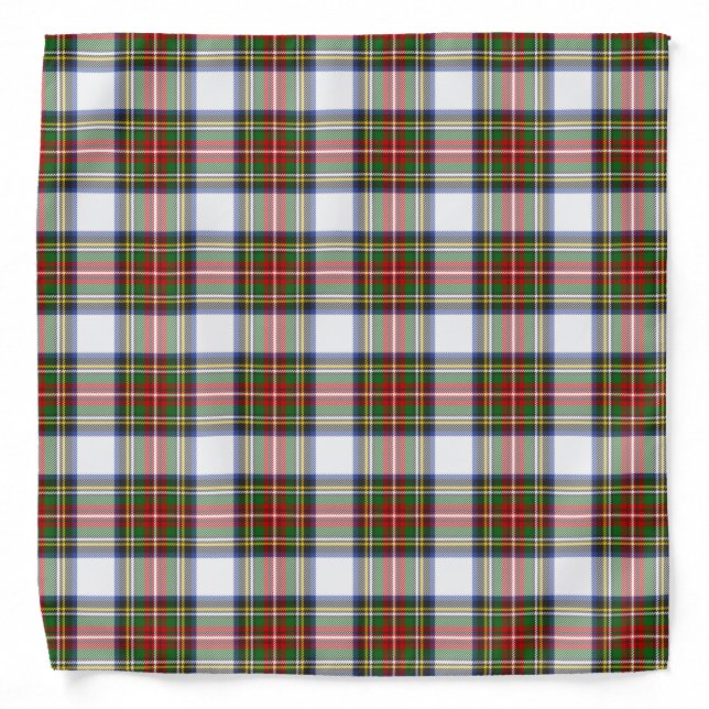 Stewart Royal Dress Plaid Scottish Pattern Bandana (Front)