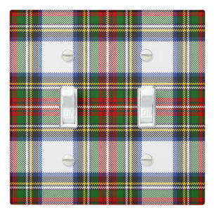 Stewart Royal Dress Plaid Scottish Pattern Center Light Switch Cover