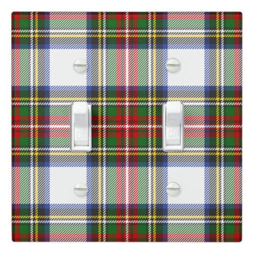 Stewart Royal Dress Plaid Scottish Pattern Center Light Switch Cover