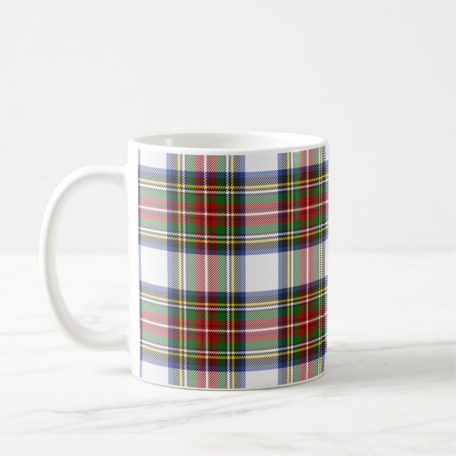 Stewart Royal Dress Plaid Scottish Pattern Coffee Mug (Left)