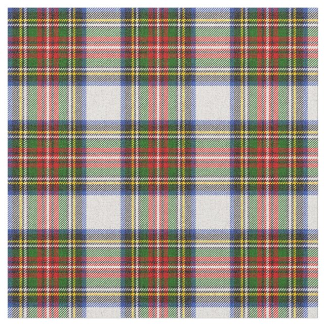 Stewart Royal Dress Plaid Scottish Pattern Fabric (Close Up)