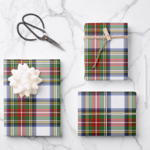 Stewart Royal Dress Plaid Scottish Pattern Ident Wrapping Paper Sheets