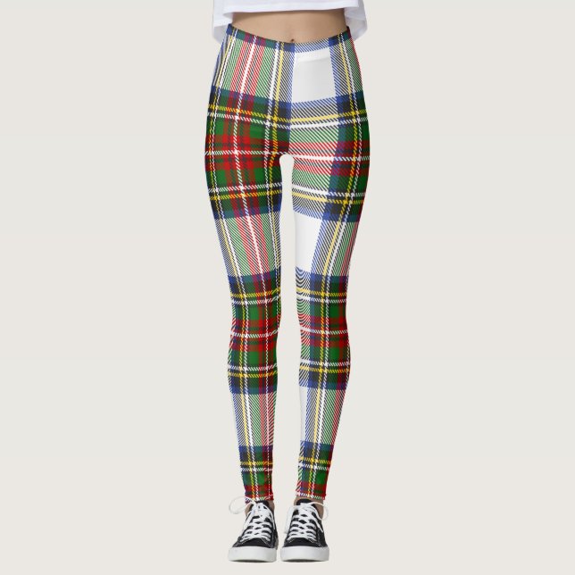 Stewart Royal Dress Plaid Scottish Pattern Legging (Front)
