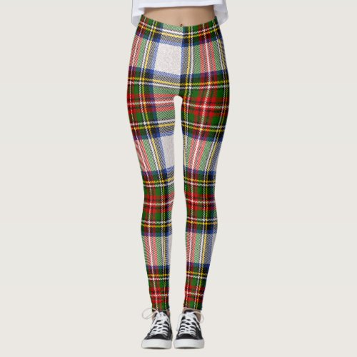 Stewart Royal Dress Plaid Scottish Pattern Leggings