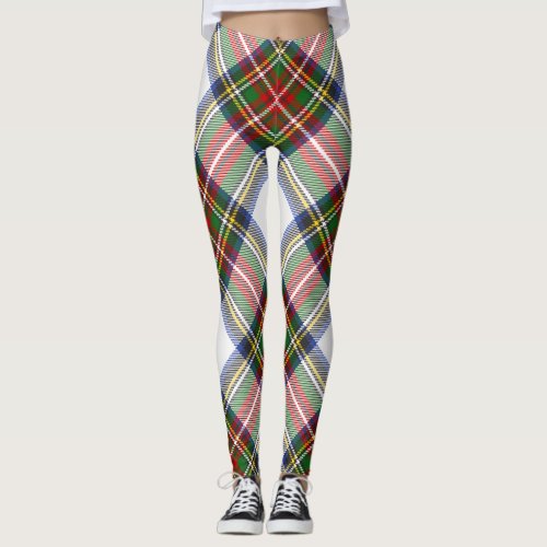 Stewart Royal Dress Plaid Scottish Pattern Leggings