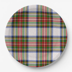 Stewart Royal Dress Plaid Scottish Pattern Paper Plates