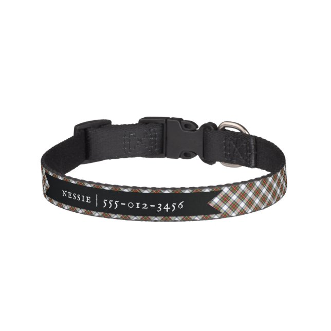 Stewart Royal Dress Plaid Scottish Pattern Pet Collar (Front)