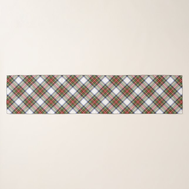 Stewart Royal Dress Plaid Scottish Pattern Scarf (Front (Horizontal))