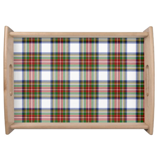 Stewart Royal Dress Plaid Scottish Pattern Serving Tray (Front)