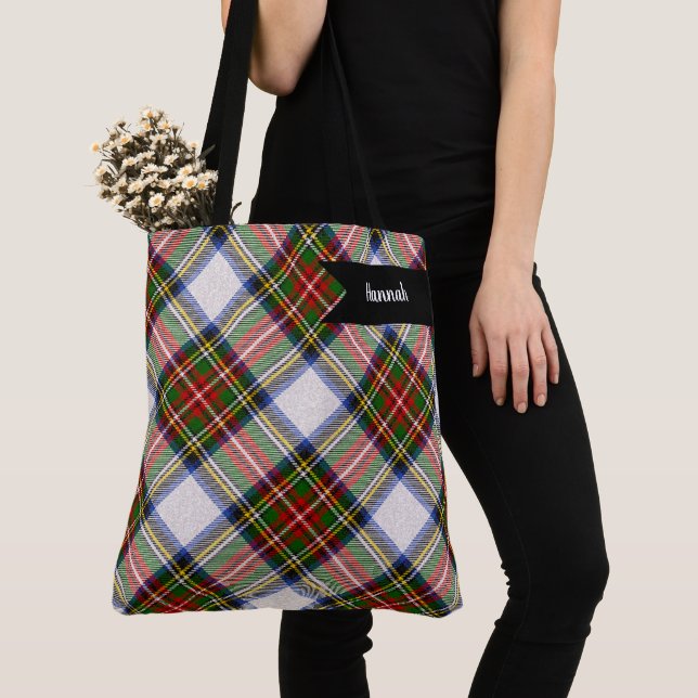 Stewart Royal Dress Plaid Scottish Pattern Tote Bag (Close Up)