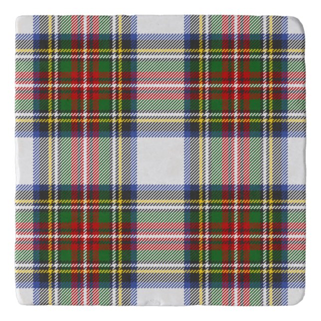 Stewart Royal Dress Plaid Scottish Pattern Trivet (Front)