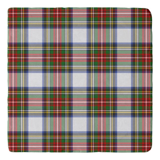 Stewart Royal Dress Plaid Scottish Pattern Trivet (Front)