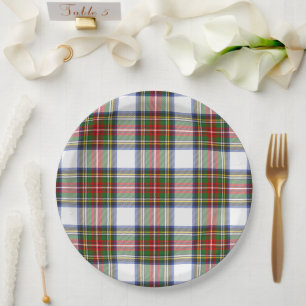Stewart Royal Dress Plaid Scottish Symmetry Paper Plates