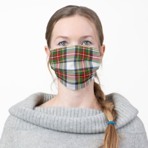 Stewart Royal Dress Tartan Plaid Scottish Pattern Adult Cloth Face Mask