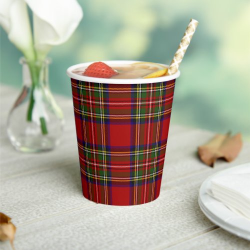 Stewart Royal Scottish Clan Tartan Paper Cups