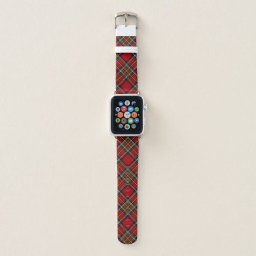 Stewart Royal Scottish Clan Tartan Plaid Apple Watch Band