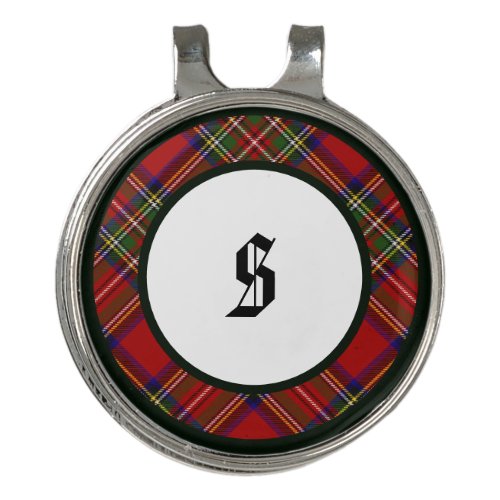 Stewart Royal Tartan Clan Plaid Pattern  Golf Hat Clip