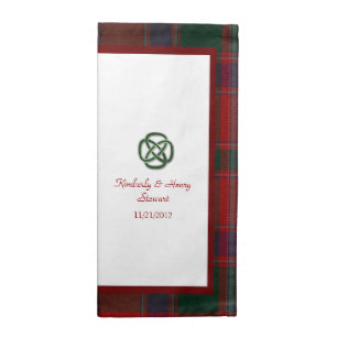 Stewart Scottish Tartan Plaid Wedding Napkins