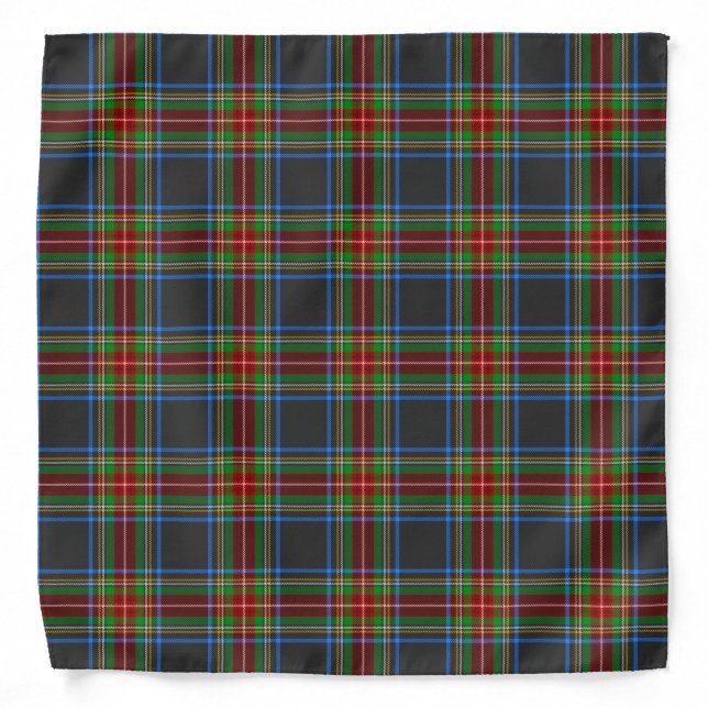 Stewart Stuart Black Clan Tartan Plaid Bandana (Front)