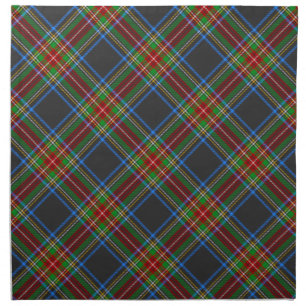 Stewart Stuart Black Clan Tartan Plaid Cloth Napkin