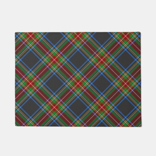Stewart Stuart Black Clan Tartan Plaid Doormat (Front)