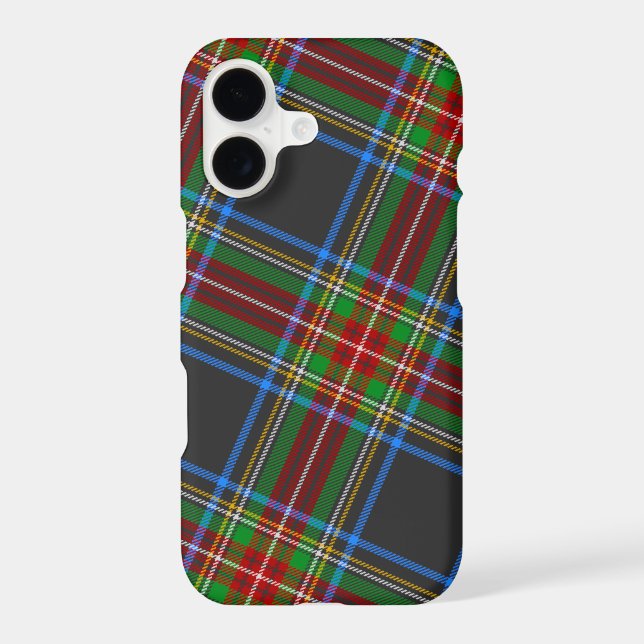 Stewart Stuart Black Clan Tartan Plaid iPhone Case (Back)