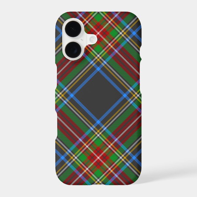 Stewart Stuart Black Clan Tartan Plaid iPhone Case (Back)