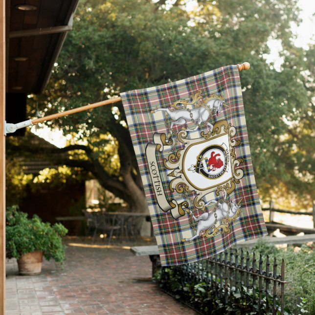 Stewart (Stuart) Dress Ancient Tartan Flag Clan Ba (In SItu)