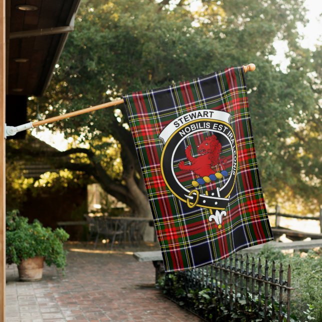 Stewart (Stuart of Bute) Black Tartan Flag Clan Ba (In SItu)