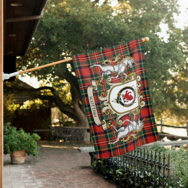 Stewart (Stuart) Royal Modern Tartan Flag Clan Bad (In SItu)