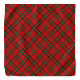 Stewart / Stuart tartan red green plaid Bandana