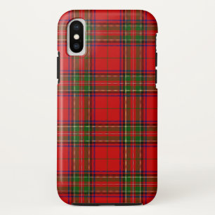 Stewart / Stuart tartan red green plaid iPhone X Case