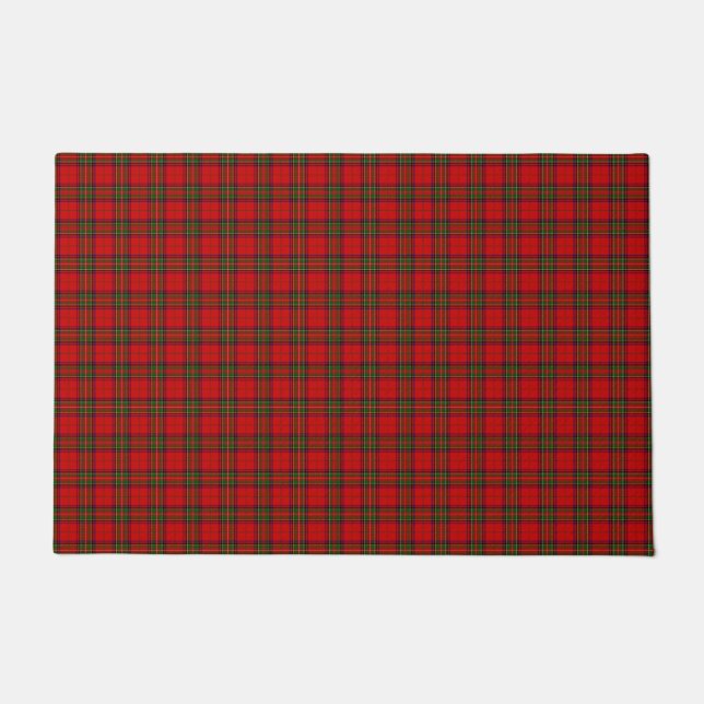 Stewart / Stuart tartan red green plaid Doormat (Front)