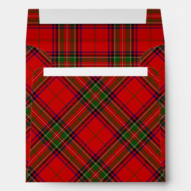 Stewart / Stuart tartan red green plaid Envelope (Back (Bottom))