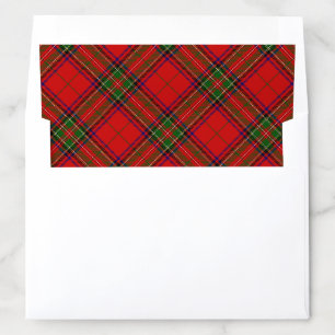 Stewart / Stuart tartan red green plaid Envelope Liner