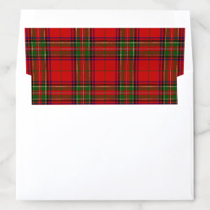 Stewart / Stuart tartan red green plaid Envelope Liner